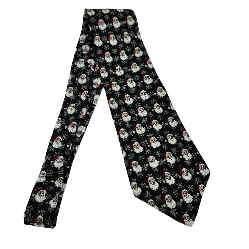 TODAY’S MAN SANTA SNOWFLAKE ALL OVER PRINT MEN’S TIE